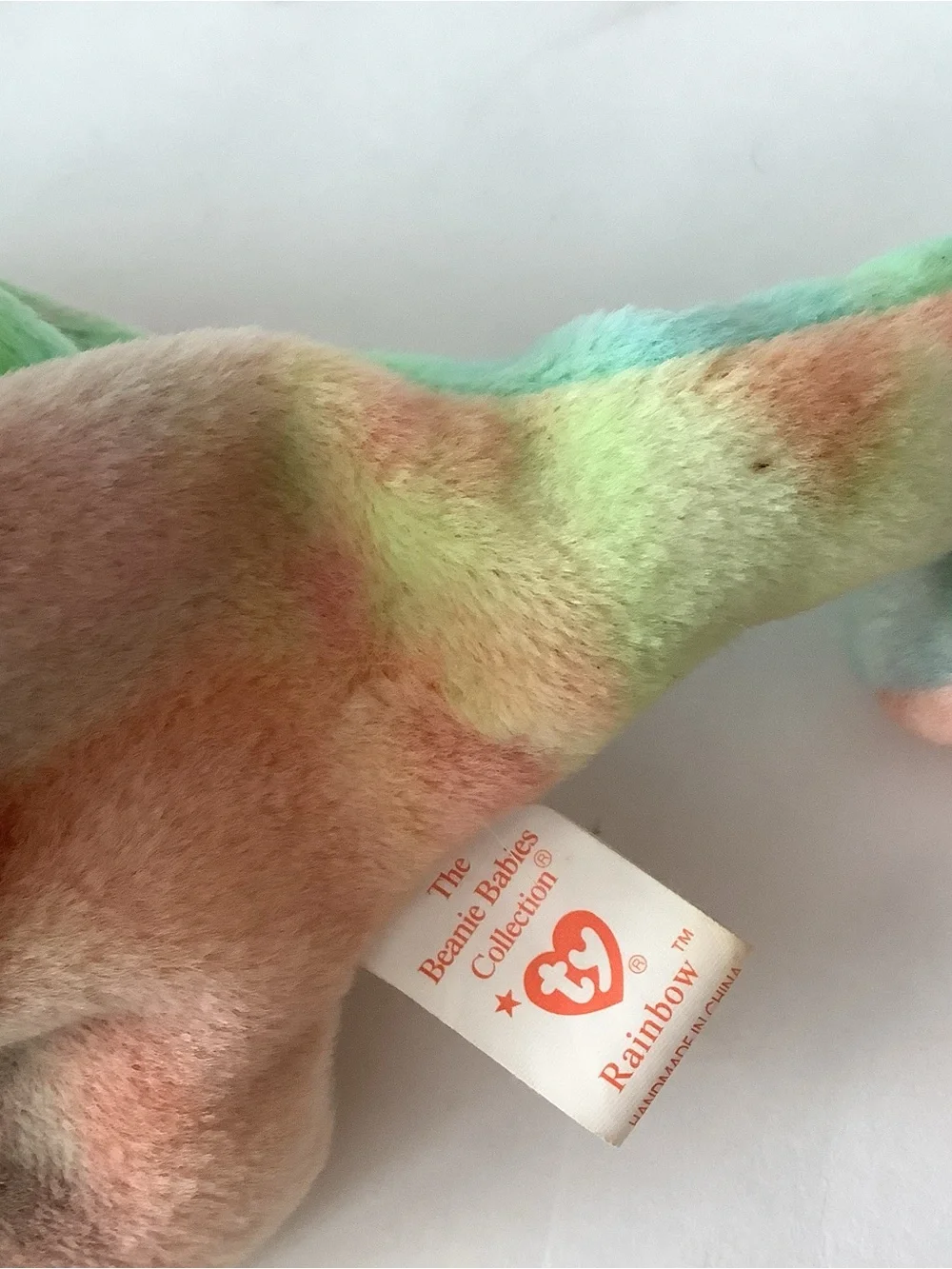 Ty beanie baby rainbow, Iggy, the Laguana chameleon lizard.